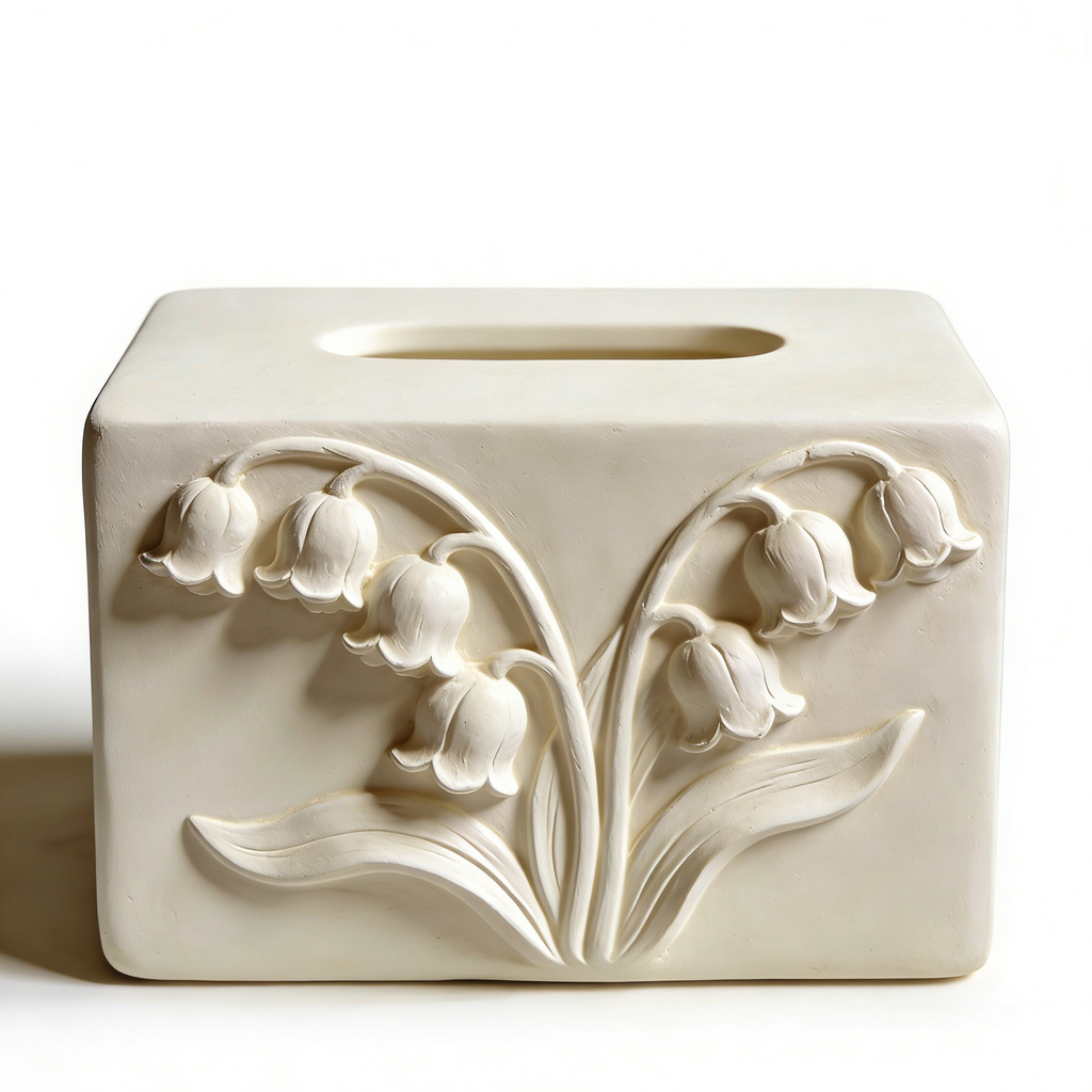 Lily of the Valley Embossed Tissue Box