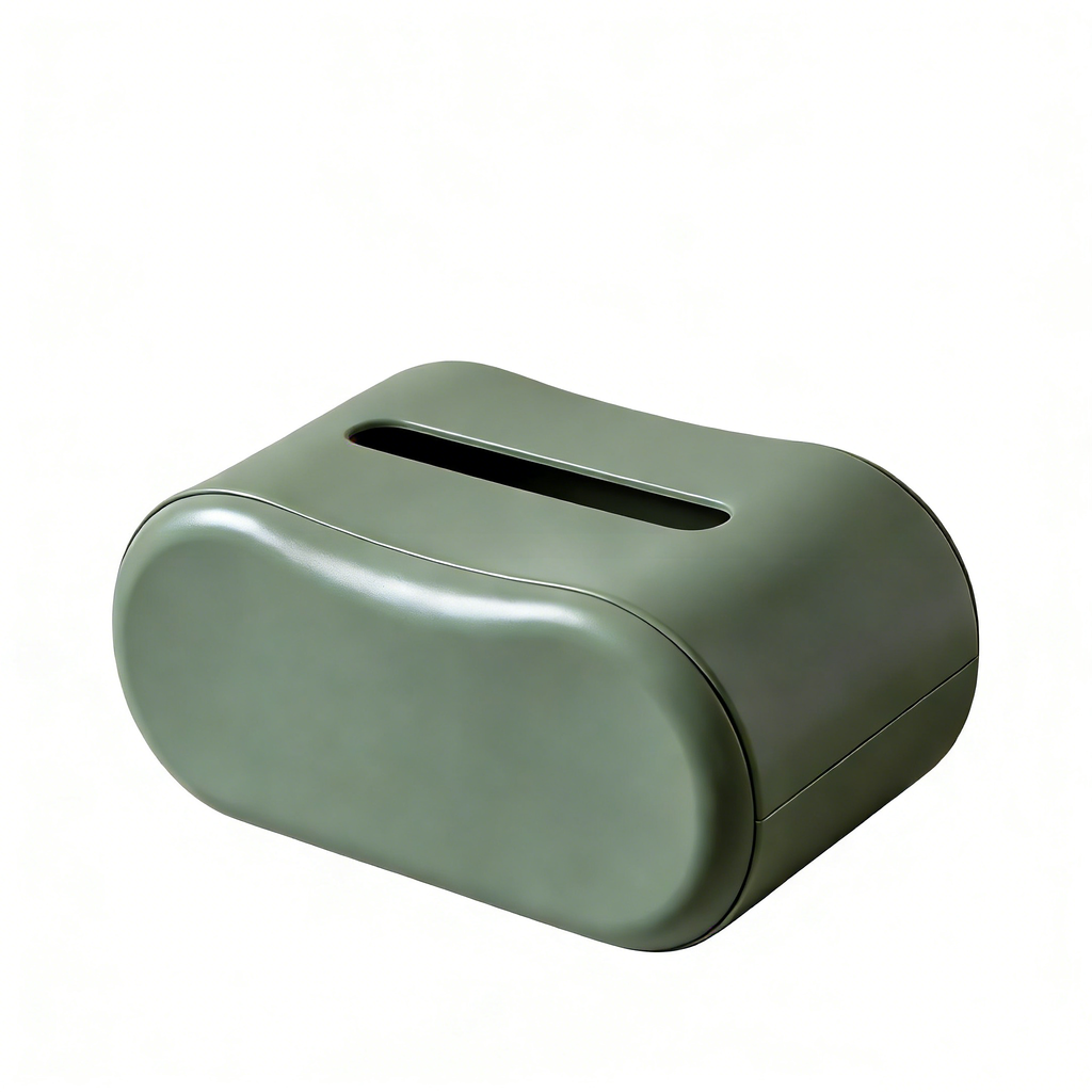 Olive Green Minimalist Tissue Box