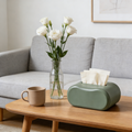 Olive Green Minimalist Tissue Box