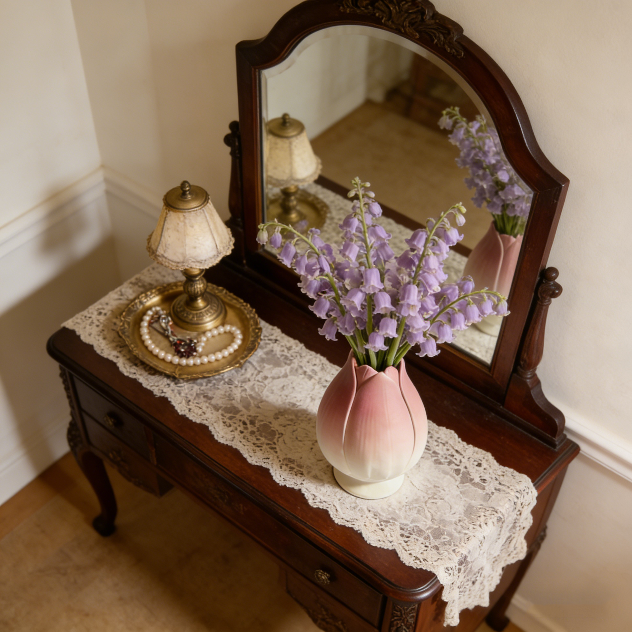 Blush Pink Tulip Bud Vase